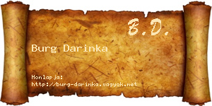 Burg Darinka névjegykártya